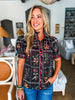 Delicate Dreams Floral Top-Black