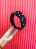 Gemmie Knotted Headband-Black