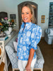 Bluebell Charm Floral Top-Blue