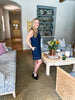 Starburst Embellished Denim Dress