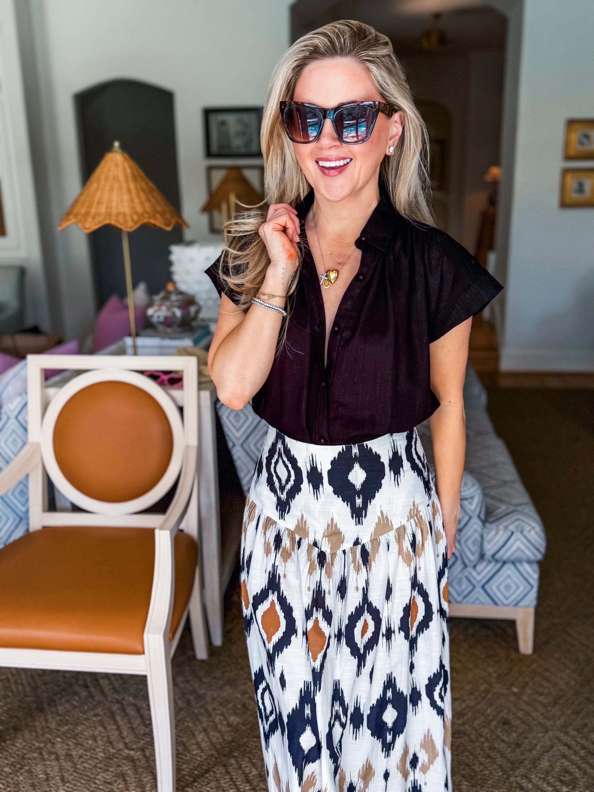 Santana Bridge Button Down Top