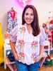 Sunny Horizon Embroidered Top-Pink