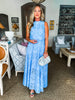 Wrapped in Romance Eyelet Skirt Set-Blue