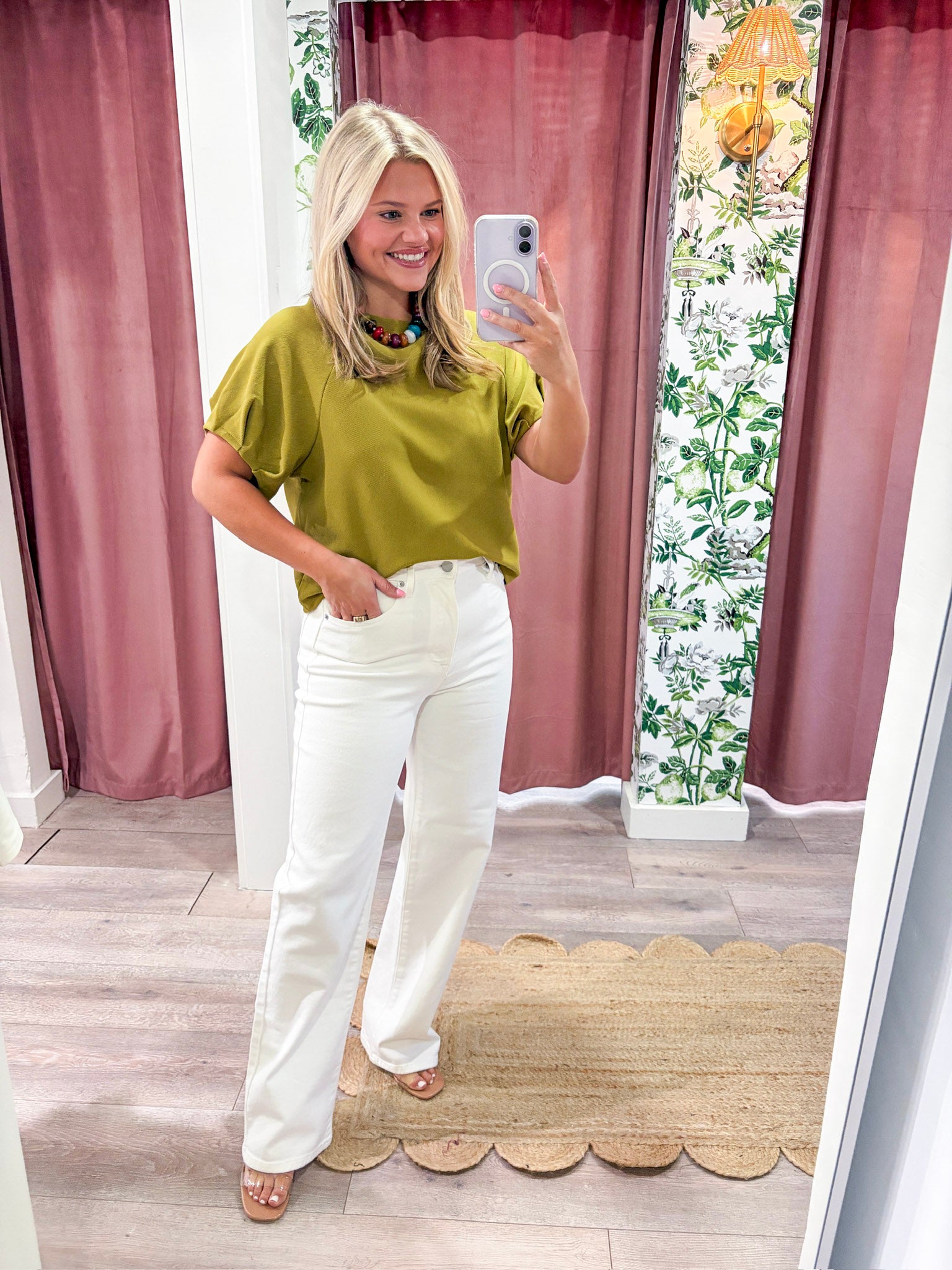 Autumn Orchard Top-Light Olive