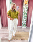 Autumn Orchard Top-Light Olive