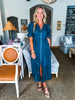 In the Moment Eyelet Midi Dress-Teal