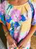 Floral Romance Dress- Blue