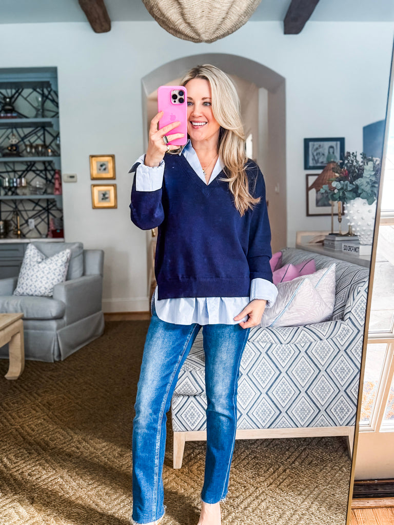 Layered Looks Mixed Media Sweater