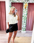 Genevieve Bubble Top-White