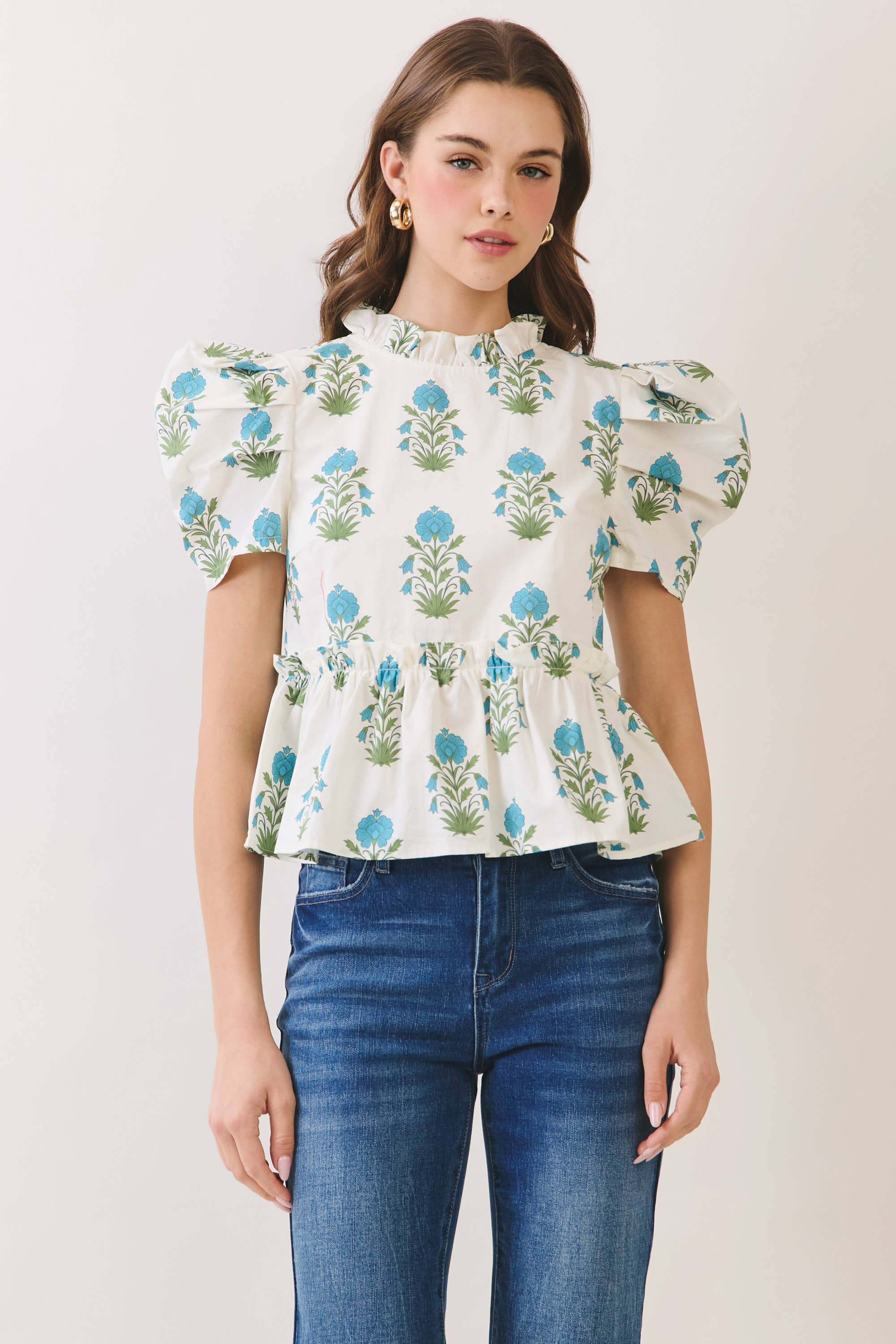 Sunday in Bloom Peplum Top