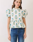 Sunday in Bloom Peplum Top