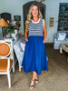 Stay Sweet Midi Dress-Navy