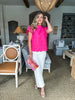 Moon Light Lace Top- Hot Pink