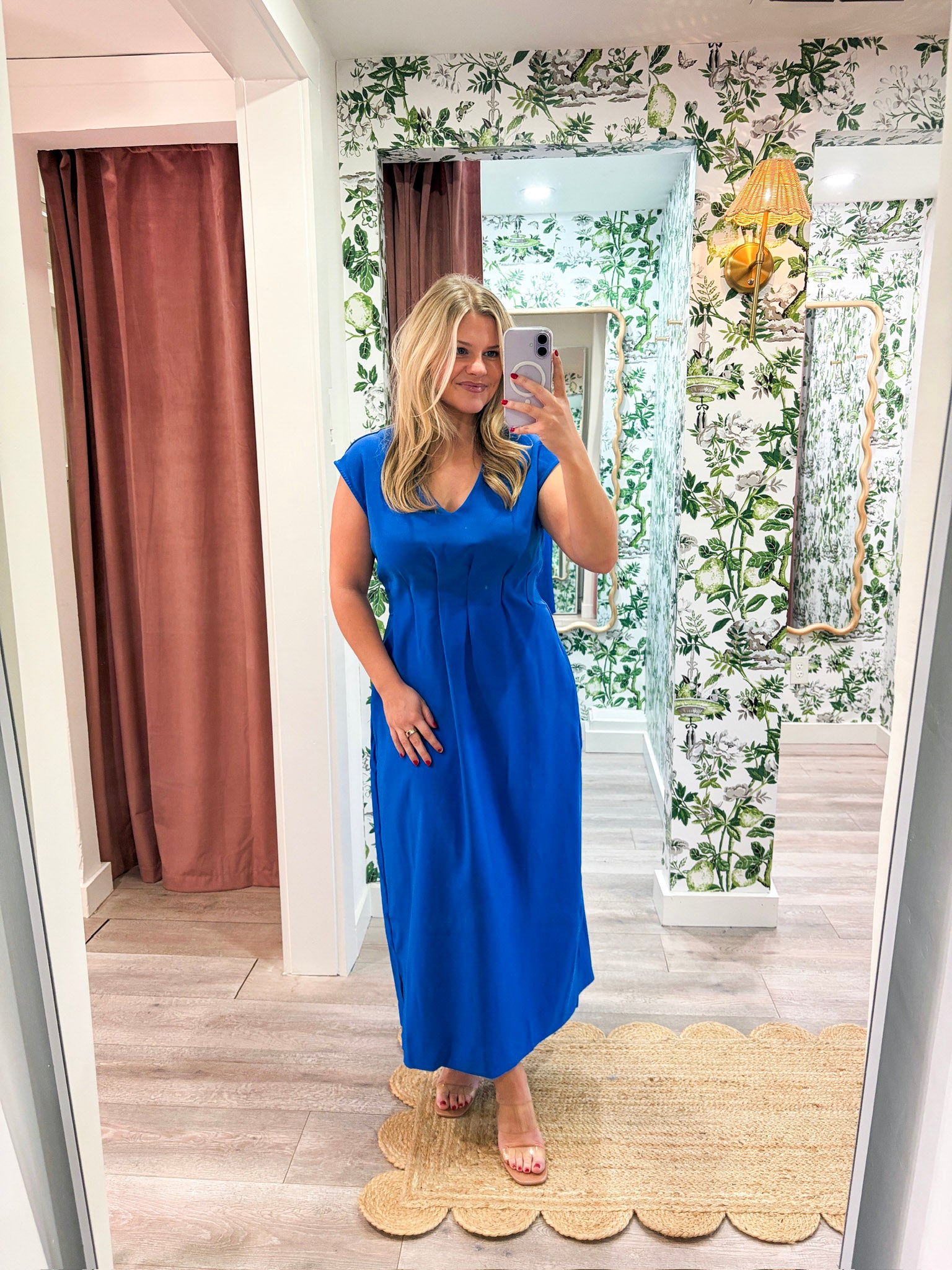royal blue midi dress The Paris Edition Midi Dress-Royal Blue – Pomp & Circumstance Boutique by Marie Earthman