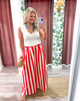 Summer Adventure Maxi Skirt-Red