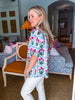 Floral Lattice Love Top-Magenta