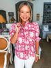 Bluebell Charm Floral Top-Marsala