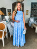 Wrapped in Romance Eyelet Skirt Set-Blue