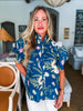 Vineyard Plans Floral Top-Teal