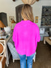 Cozy Girl Sweater- Electric Orchid