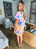 Floral Romance Dress- Blue