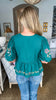 Folklore Peplum Top- Hunter Green