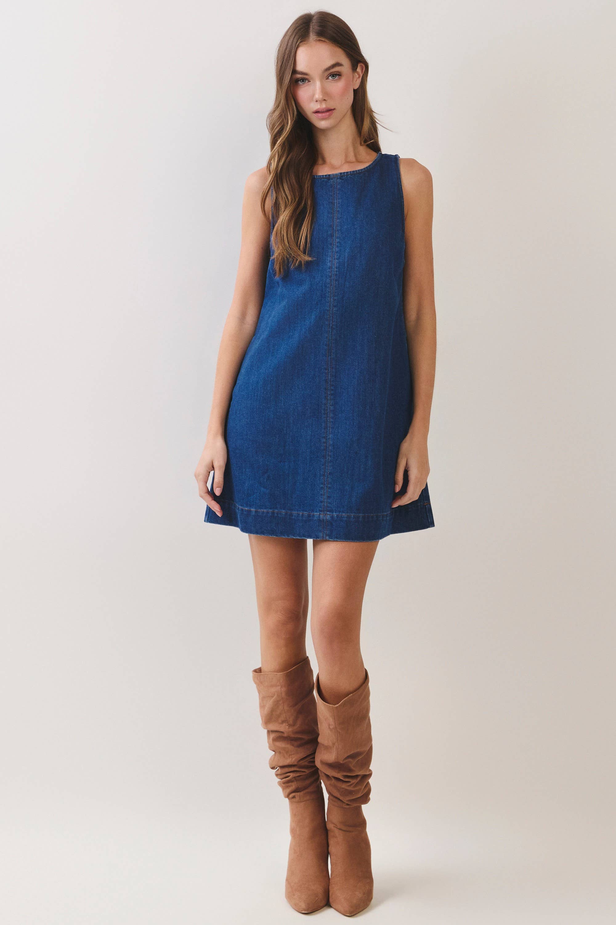 Out &amp; About Denim Mini Dress