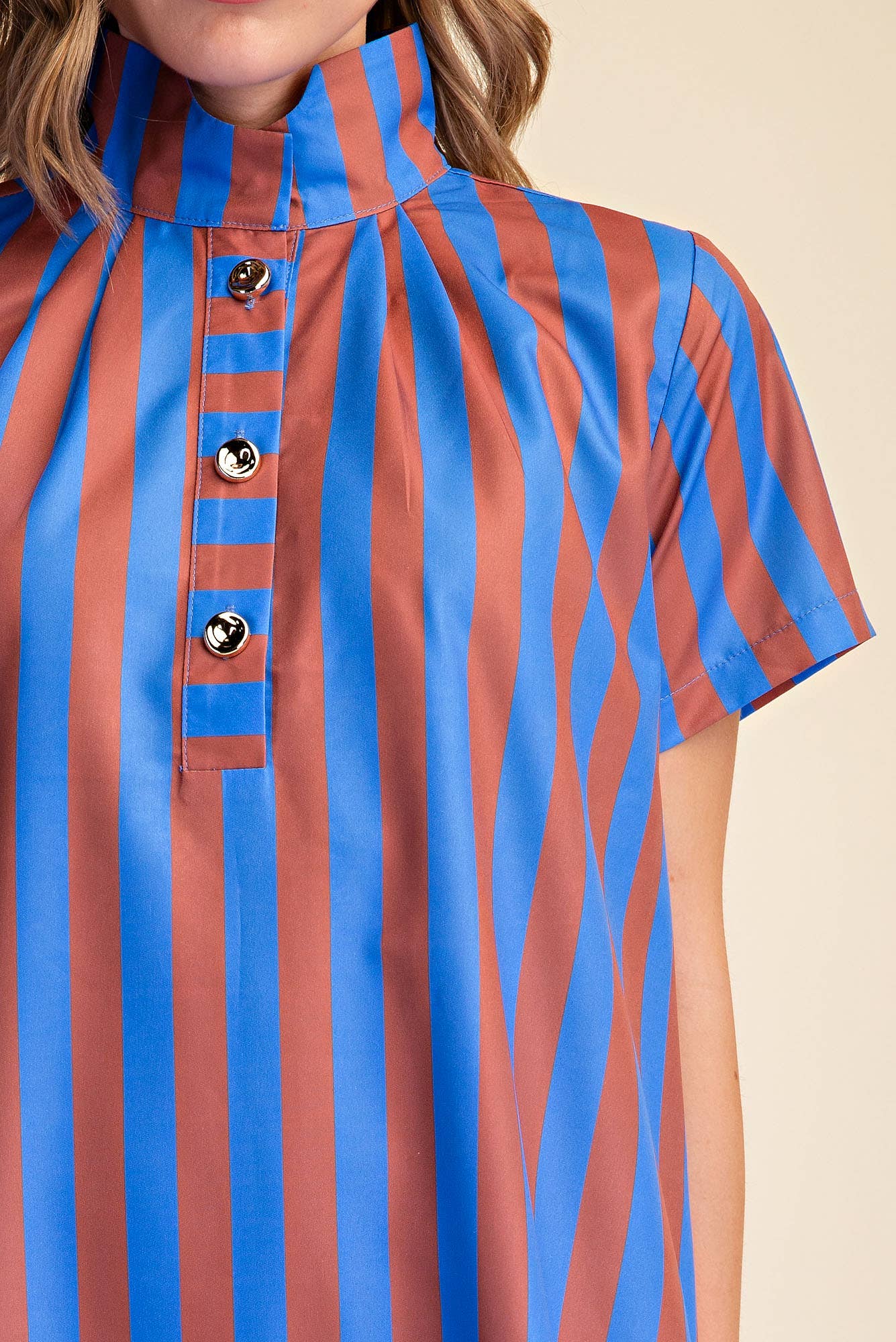 The Iconic Stripe Midi Dress-Royal