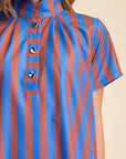 The Iconic Stripe Midi Dress-Royal