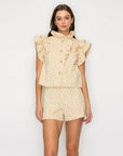 Little Wild Flower Ruffle Vest
