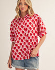 Soft Sunset Polka Dot Top