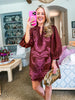 Harvest Charm Embroidered Mini Dress-Chocolate