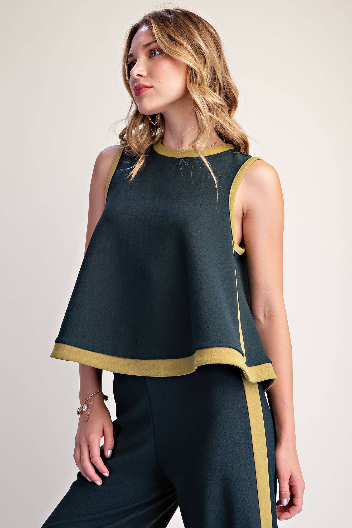 Soft Motion Knit Top-Hunter Green