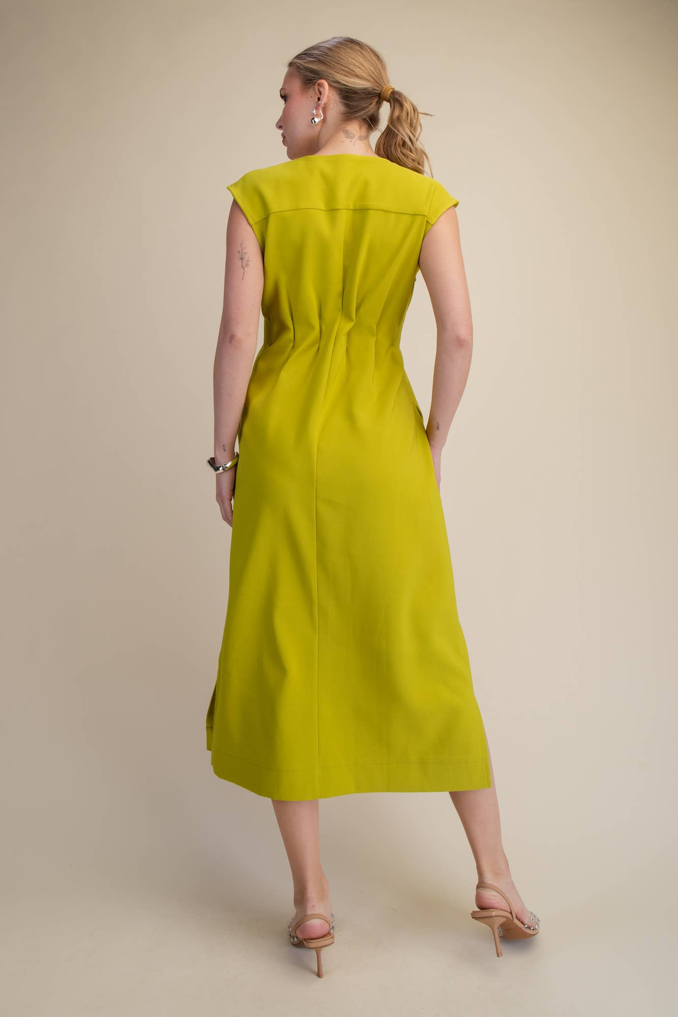 PREORDER: The Paris Edition Midi Dress-Lime