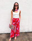Blush Blossom Wide Leg Pants