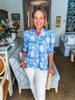 Bluebell Charm Floral Top-Blue