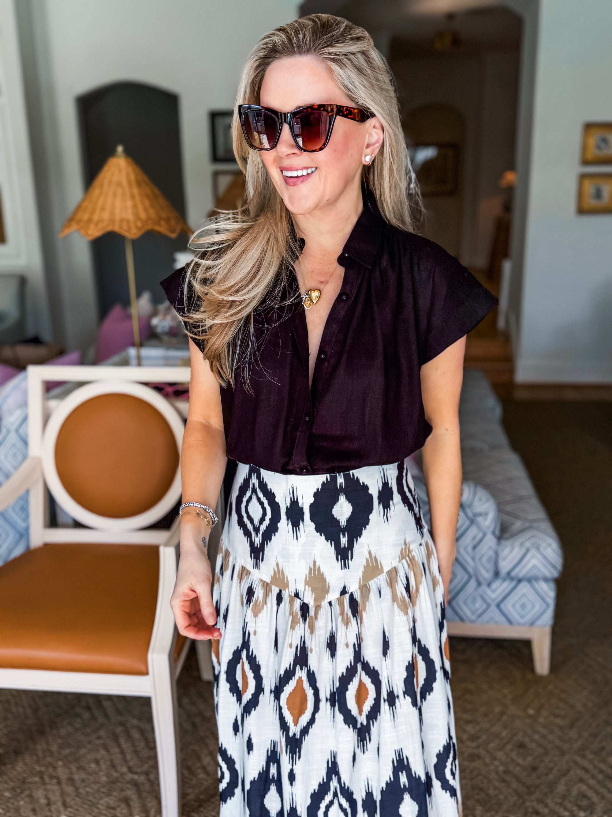 Santana Bridge Button Down Top