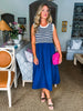 Stay Sweet Midi Dress-Navy