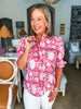 Bluebell Charm Floral Top-Marsala