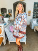 Western Sky Border Mini Dress