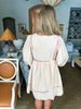 Color Dash Tunic Dress- Ecru