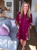 Crimson Petal Mini Dress