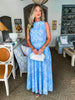 Wrapped in Romance Eyelet Skirt Set-Blue