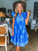 With the Wind Midi Dress-Blue