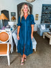 In the Moment Eyelet Midi Dress-Teal