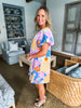 Floral Romance Dress- Blue