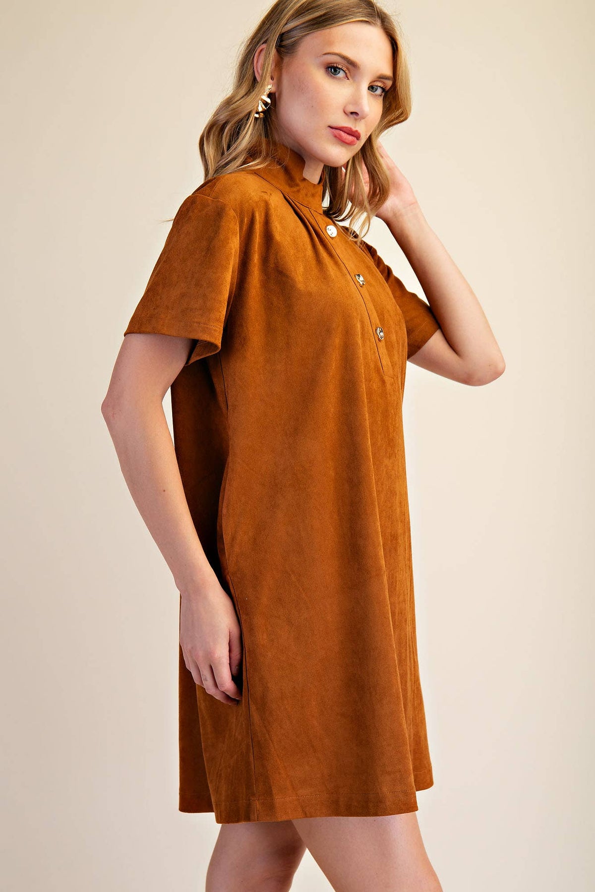 Margaux Mini Dress-Camel