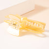 Acetate Ribbon Hair Claw- Beige