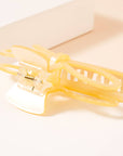 Acetate Ribbon Hair Claw- Beige