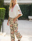 Floral Tale Wide Leg Pants